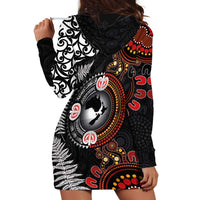 Australia and New Zealand Together Hoodie Dress Aboriginal and Maori Art Tattoo LT03 - Polynesian Pride