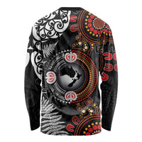 Australia and New Zealand Together Long Sleeve Shirt Aboriginal and Maori Art Tattoo LT03 - Polynesian Pride