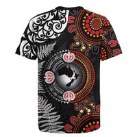 Australia and New Zealand Together Rugby Jersey Aboriginal and Maori Art Tattoo LT03 - Polynesian Pride