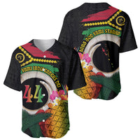 Vanuatu Selebretem 44th Indipendens Dei Baseball Jersey Sand Drawing Turtle Melanesian Vibes