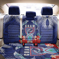 Guam Liberation Day Back Car Seat Cover The Tribal Latte Stone and Dolphins with Hibiscus Chamorro Culture LT03 - Polynesian Pride