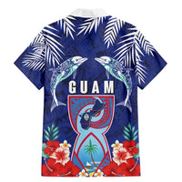 Guam Liberation Day Family Matching Mermaid Dress and Hawaiian Shirt The Tribal Latte Stone and Dolphins with Hibiscus Chamorro Culture LT03 - Polynesian Pride
