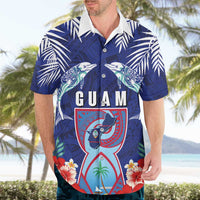 Guam Liberation Day Hawaiian Shirt The Tribal Latte Stone and Dolphins with Hibiscus Chamorro Culture LT03 - Polynesian Pride