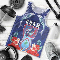 Guam Liberation Day Men Tank Top The Tribal Latte Stone and Dolphins with Hibiscus Chamorro Culture LT03 - Polynesian Pride