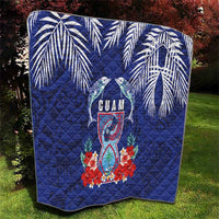 Guam Liberation Day Quilt The Tribal Latte Stone and Dolphins with Hibiscus Chamorro Culture LT03 - Polynesian Pride