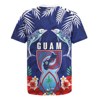 Guam Liberation Day Rugby Jersey The Tribal Latte Stone and Dolphins with Hibiscus Chamorro Culture LT03 - Polynesian Pride