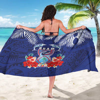 Guam Liberation Day Sarong The Tribal Latte Stone and Dolphins with Hibiscus Chamorro Culture LT03 - Polynesian Pride