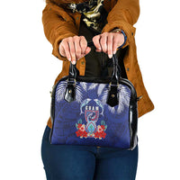 Guam Liberation Day Shoulder Handbag The Tribal Latte Stone and Dolphins with Hibiscus Chamorro Culture LT03 One Size Blue - Polynesian Pride