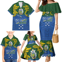 Solomon Islands Family Matching Mermaid Dress and Hawaiian Shirt The Guardians-Tribal Crocodile and Shark Melanesian Tattoo LT03 - Polynesian Pride