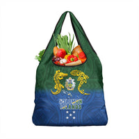 Solomon Islands Grocery Bag The Guardians-Tribal Crocodile and Shark Melanesian Tattoo LT03 1-pack One Size Green - Polynesian Pride