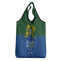 Solomon Islands Grocery Bag The Guardians-Tribal Crocodile and Shark Melanesian Tattoo LT03 - Polynesian Pride