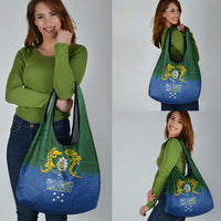 Solomon Islands Grocery Bag The Guardians-Tribal Crocodile and Shark Melanesian Tattoo LT03 - Polynesian Pride
