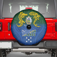 Solomon Islands Spare Tire Cover The Guardians-Tribal Crocodile and Shark Melanesian Tattoo LT03 - Polynesian Pride