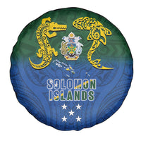 Solomon Islands Spare Tire Cover The Guardians-Tribal Crocodile and Shark Melanesian Tattoo LT03 - Polynesian Pride