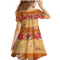 Hawaii Hibiscus Family Matching Mermaid Dress and Hawaiian Shirt Turtles and Tribal Motifs Vintage Floral Style LT03 - Polynesian Pride