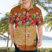 Hawaii Hibiscus Hawaiian Shirt Turtles and Tribal Motifs Vintage Floral Style LT03 - Polynesian Pride
