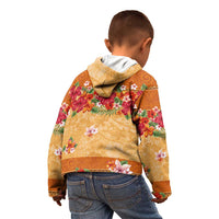 Hawaii Hibiscus Kid Hoodie Turtles and Tribal Motifs Vintage Floral Style LT03 - Polynesian Pride