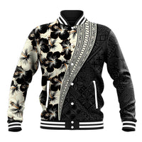 Bula Hibiscus Festival Baseball Jacket Tapa Pattern Half Style
