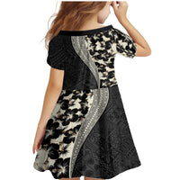 Bula Hibiscus Festival Family Matching Mermaid Dress and Hawaiian Shirt Tapa Pattern Half Style LT03 - Polynesian Pride