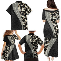 Bula Hibiscus Festival Family Matching Puletasi and Hawaiian Shirt Tapa Pattern Half Style LT03 - Polynesian Pride