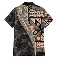 Bula Hibiscus Festival Family Matching Off Shoulder Maxi Dress and Hawaiian Shirt Fijian Masi Pattern Half Style LT03 - Polynesian Pride