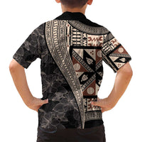 Bula Hibiscus Festival Family Matching Summer Maxi Dress and Hawaiian Shirt Fijian Masi Pattern Half Style LT03 - Polynesian Pride