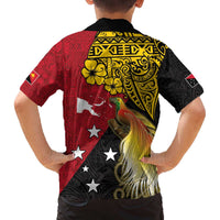 Papua New Guinea Independence Day Family Matching Puletasi and Hawaiian Shirt Bird-of-Paradise with Map and Polynesian Pattern LT03 - Polynesian Pride