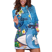 Aloha Hawaiian Monk Seal Hoodie Dress Polynesian Tattoo The Ocean and Undersea Vibe LT03 Blue - Polynesian Pride