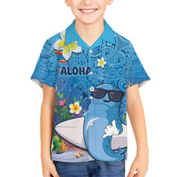 Aloha Hawaiian Monk Seal Kid Hawaiian Shirt Polynesian Tattoo The Ocean and Undersea Vibe LT03 Kid Blue - Polynesian Pride