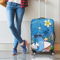 Aloha Hawaiian Monk Seal Luggage Cover Polynesian Tattoo The Ocean and Undersea Vibe LT03 - Polynesian Pride