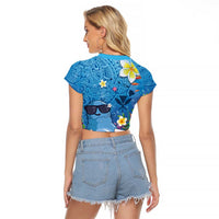 Aloha Hawaiian Monk Seal Raglan Cropped T Shirt Polynesian Tattoo The Ocean and Undersea Vibe LT03 - Polynesian Pride