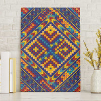 Kolose-Tuvalu Crochet Canvas Wall Art with Polynesian and Pacific Tattoos LT03 Without Frame Navy - Polynesian Pride