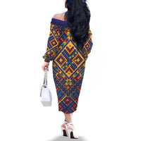 Kolose-Tuvalu Crochet Family Matching Off The Shoulder Long Sleeve Dress and Hawaiian Shirt with Polynesian and Pacific Tattoos LT03 - Polynesian Pride