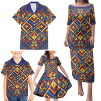 Kolose-Tuvalu Crochet Family Matching Puletasi and Hawaiian Shirt with Polynesian and Pacific Tattoos LT03 - Polynesian Pride