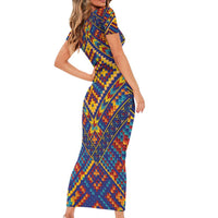 Kolose-Tuvalu Crochet Family Matching Short Sleeve Bodycon Dress and Hawaiian Shirt with Polynesian and Pacific Tattoos LT03 - Polynesian Pride