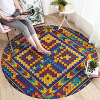 Kolose-Tuvalu Crochet Round Carpet with Polynesian and Pacific Tattoos LT03 - Polynesian Pride