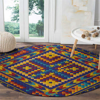 Kolose-Tuvalu Crochet Round Carpet with Polynesian and Pacific Tattoos LT03 - Polynesian Pride
