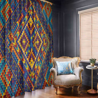 Kolose-Tuvalu Crochet Window Curtain with Polynesian and Pacific Tattoos LT03 - Polynesian Pride