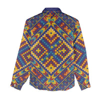 Kolose-Tuvalu Crochet Women Casual Shirt with Polynesian and Pacific Tattoos - Polynesian Pride