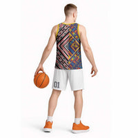 Tuvaluan and New Zealand Culture Basketball Jersey The Art of Kolose and Taniko LT03 - Polynesian Pride