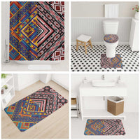 Tuvaluan and New Zealand Culture Bathroom Set The Art of Kolose and Taniko LT03 - Polynesian Pride