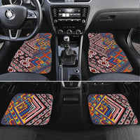 Tuvaluan and New Zealand Culture Car Mats The Art of Kolose and Taniko LT03 Set 4pcs Navy - Polynesian Pride
