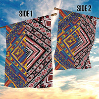 Tuvaluan and New Zealand Culture Garden Flag The Art of Kolose and Taniko LT03 - Polynesian Pride