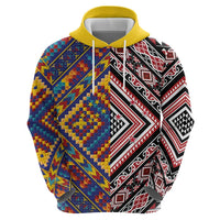 Tuvaluan and New Zealand Culture Hoodie The Art of Kolose and Taniko LT03 - Polynesian Pride