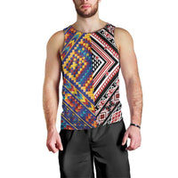 Tuvaluan and New Zealand Culture Men Tank Top The Art of Kolose and Taniko LT03 - Polynesian Pride