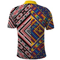 Tuvaluan and New Zealand Culture Polo Shirt The Art of Kolose and Taniko LT03 - Polynesian Pride