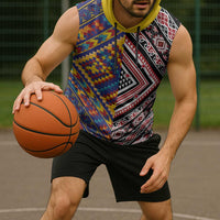 Tuvaluan and New Zealand Culture Sleeveless Hoodie The Art of Kolose and Taniko LT03 - Polynesian Pride