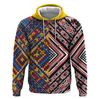 Tuvaluan and New Zealand Culture Zip Hoodie The Art of Kolose and Taniko LT03 Pullover Hoodie Navy - Polynesian Pride