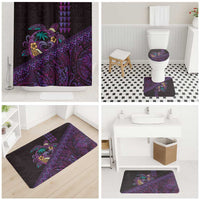 Hawaiian Abstract Sea Turtle Bathroom Set Polynesian Tapa Art and Kakau Tattoo Purple WaterColor LT03 - Polynesian Pride