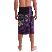 Hawaiian Abstract Sea Turtle Lavalava Polynesian Tapa Art and Kakau Tattoo Purple WaterColor LT03 - Polynesian Pride